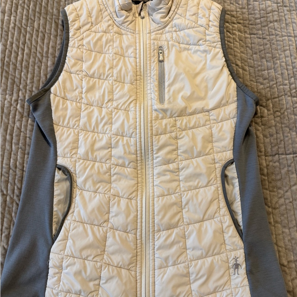 Smartwool Gray & Cream zipper vest